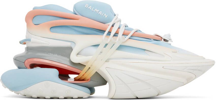 Balmain Blue & Pink Unicorn Sneakers - Picture 4