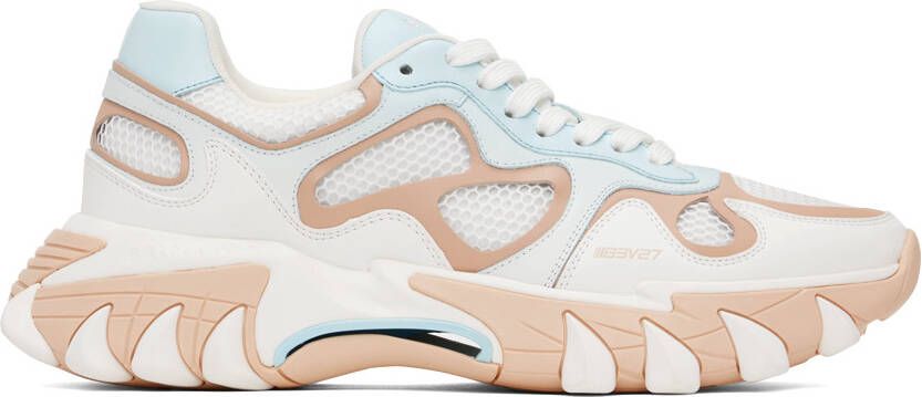 Balmain Blue & White B-East Sneakers - Picture 4