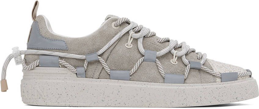 Balmain Gray B-Court Sneakers - Picture 5