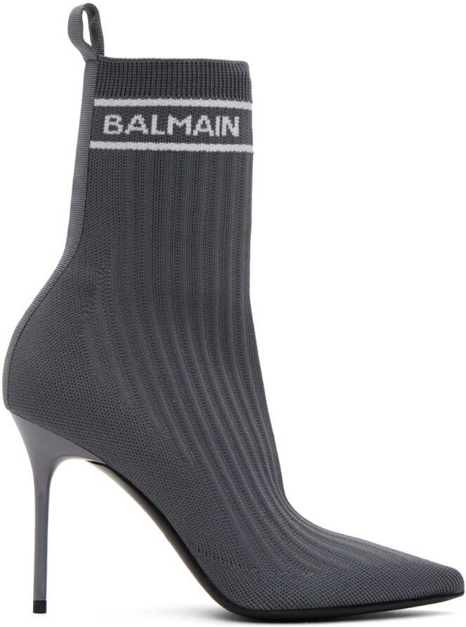 Balmain Gray Skye Boots - Picture 2