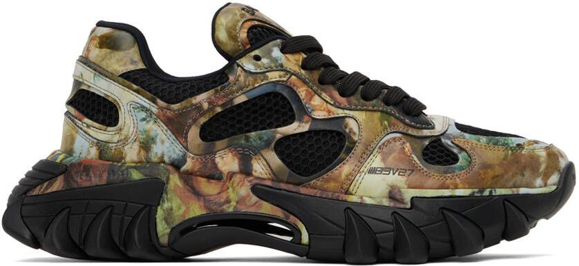 Balmain Khaki & Black B-East Sneakers - Picture 5