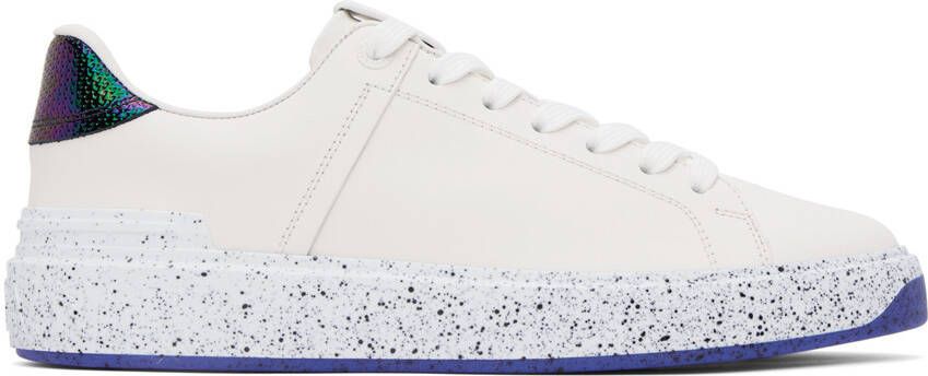 Balmain leather low-top sneakers White