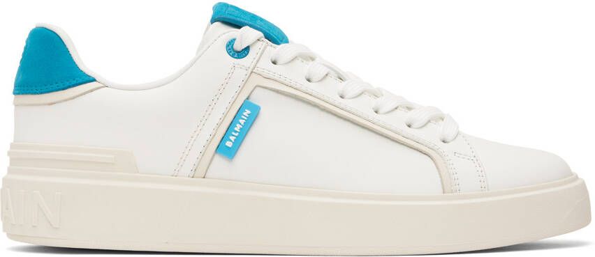 Balmain White B-Court Sneakers - Picture 4
