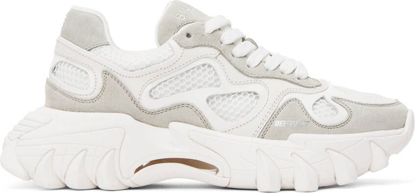 Balmain White B-East Sneakers - Picture 5