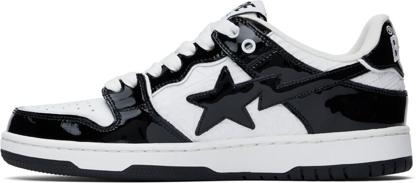BAPE Black & White Sk8 Sta #5 M2 Sneakers - Picture 2