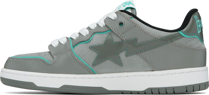 BAPE Gray & Blue Sk8 Sta #2 Sneakers - Picture 3