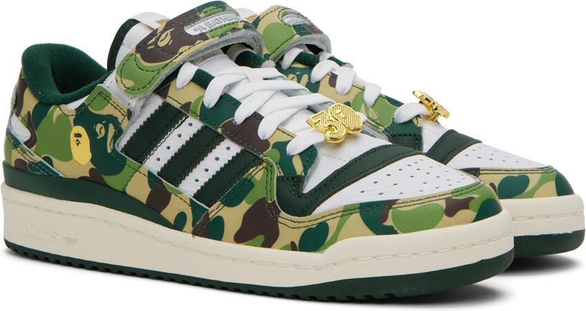 BAPE Blue & White adidas Edition Forum 84 Low Sneakers - Picture 4