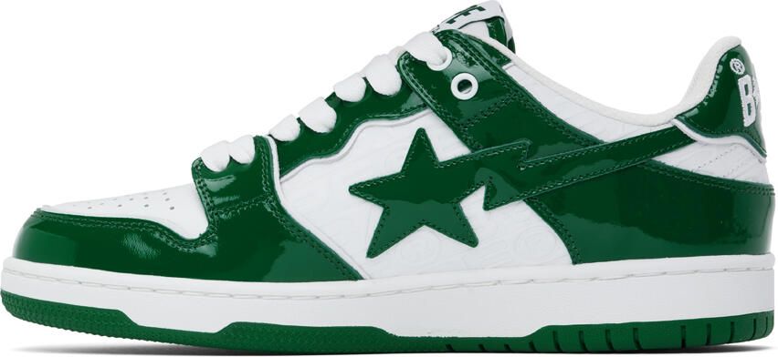 BAPE Green & White SK8 STA #5 Sneakers - Picture 3