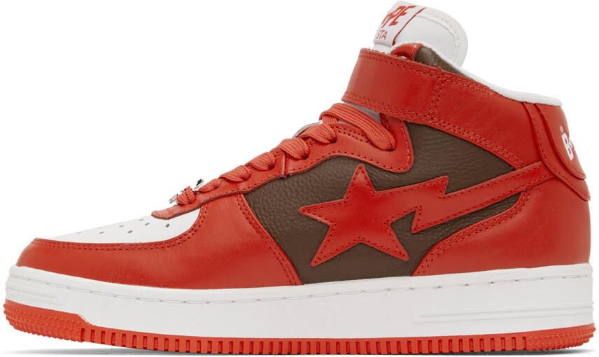 BAPE Red Sta #2 M1 Mid Sneakers - Picture 3