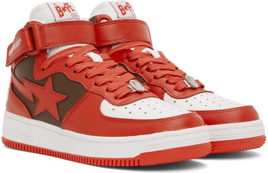 BAPE Red Sta #2 M1 Mid Sneakers - Picture 2