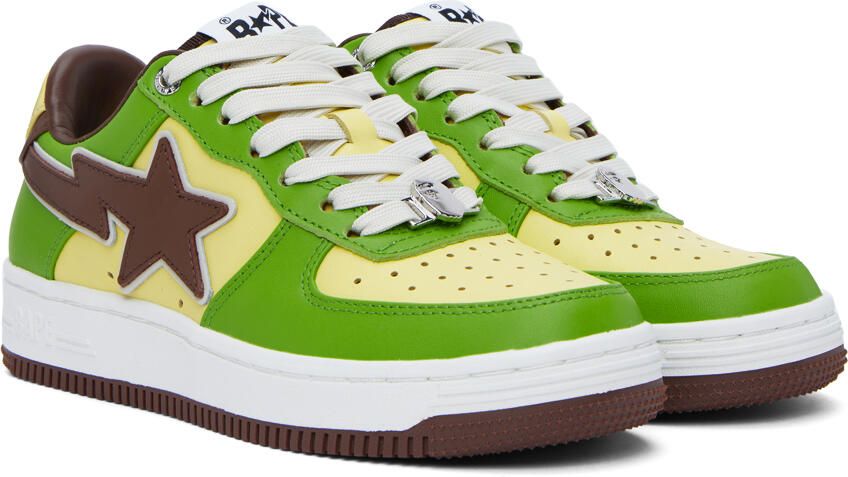 BAPE SSENSE Exclusive Green Sta Sneakers - Picture 2