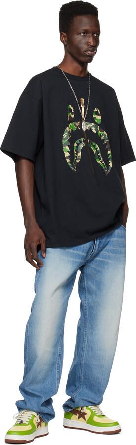 BAPE SSENSE Exclusive Green Sta Sneakers - Picture 4