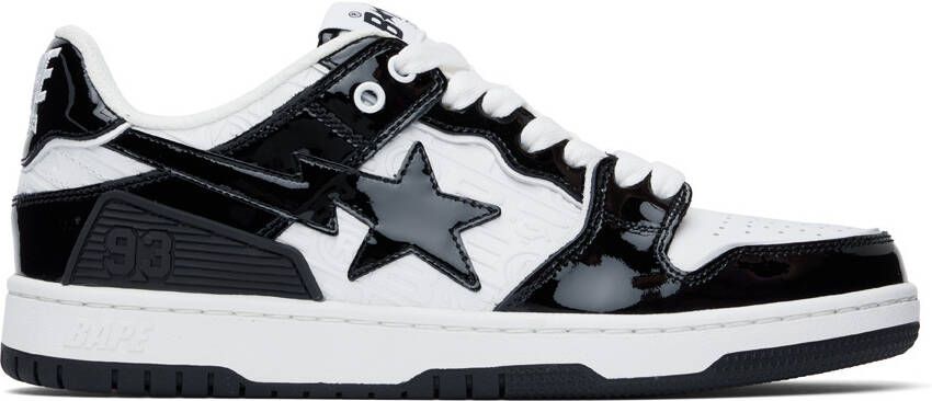 BAPE Black & White Sk8 Sta #5 M2 Sneakers - Picture 3