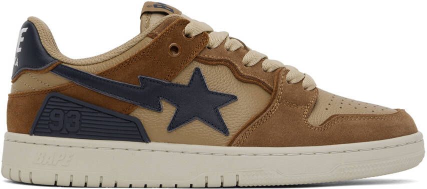 BAPE Brown & Navy SK8 Sta #4 M1 Sneakers - Picture 2