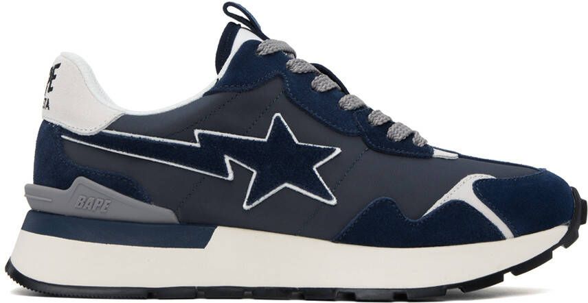 BAPE Navy & Gray Road Sta Express Sneakers - Picture 5