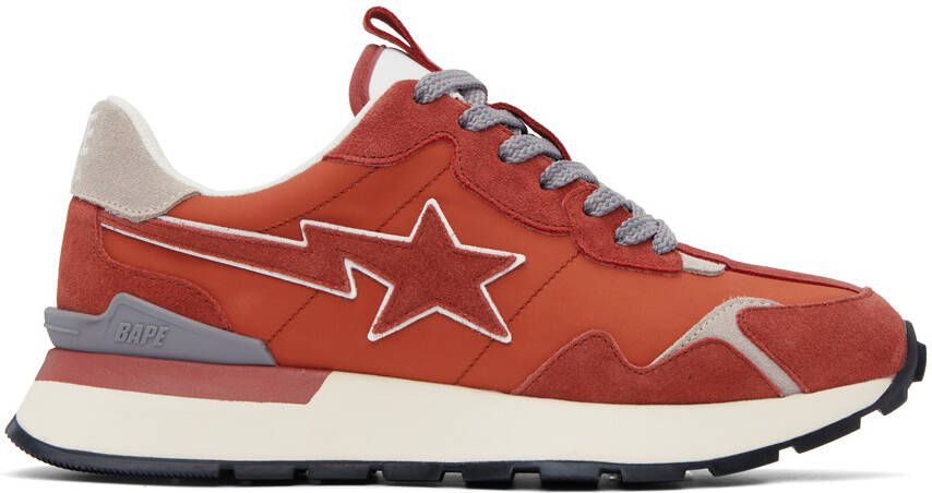 BAPE Orange & Gray Road Sta Express Sneakers - Picture 5