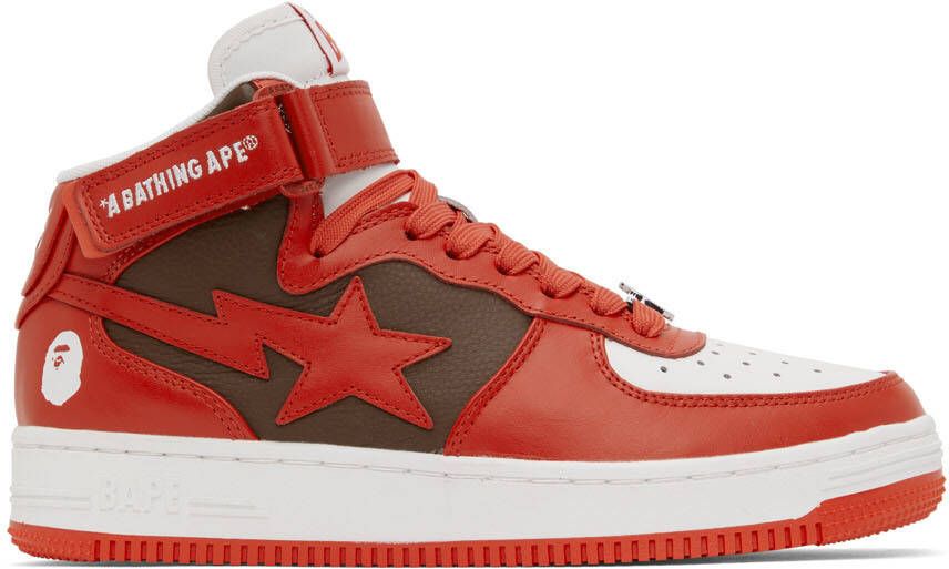 BAPE Red Sta #2 M1 Mid Sneakers - Picture 5