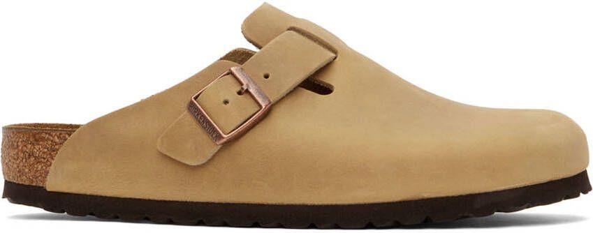 Birkenstock Beige Regular Boston Clogs - Picture 6