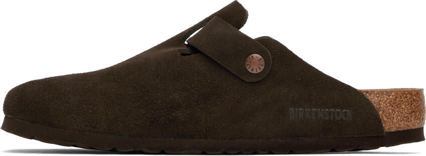 Birkenstock Brown Regular Boston Soft Footbed Clogs - Picture 4