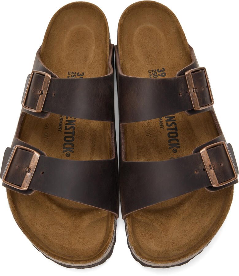 Birkenstock Brown Regular Leather Arizona Sandals