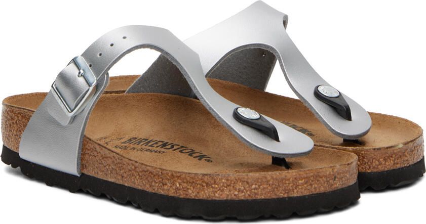 Birkenstock Silver Regular Gizeh Sandals