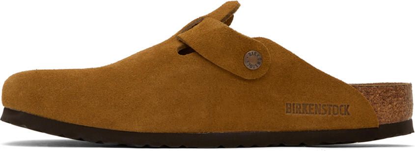 Birkenstock Tan Boston Soft Footbed Loafers - Picture 3