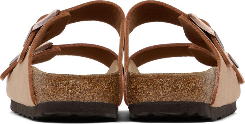 Birkenstock Tan Narrow Arizona Faux-Leather Sandals