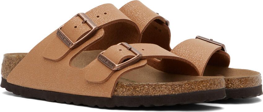 Birkenstock Tan Narrow Arizona Faux-Leather Sandals - Picture 2