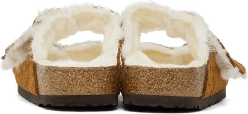 Birkenstock Brown Regular Shearling Arizona Sandals