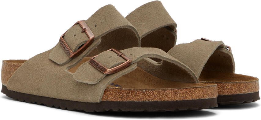 Birkenstock Taupe Regular Arizona Soft Footbed Sandals - Picture 4