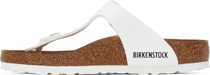 Birkenstock White Gizeh Sandals - Picture 3