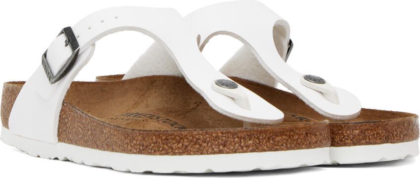 Birkenstock White Gizeh Sandals - Picture 2