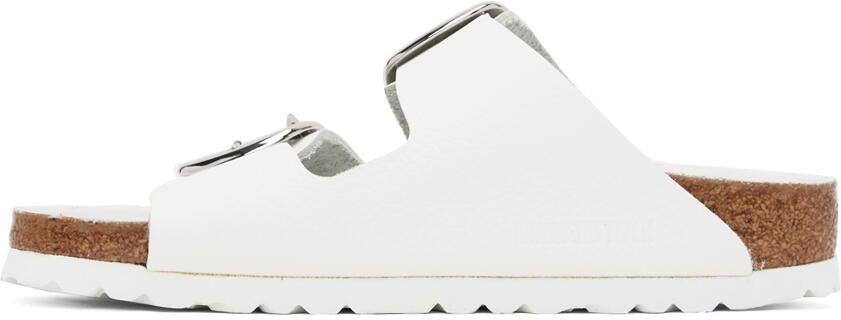 Birkenstock White Narrow Arizona Big Buckle Sandals - Picture 3
