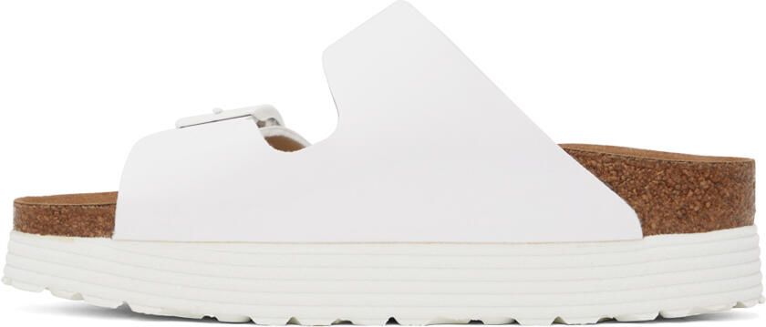 Birkenstock White Papillio Arizona Platform Sandals - Picture 4