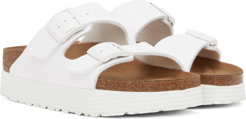 Birkenstock White Papillio Arizona Platform Sandals - Picture 2