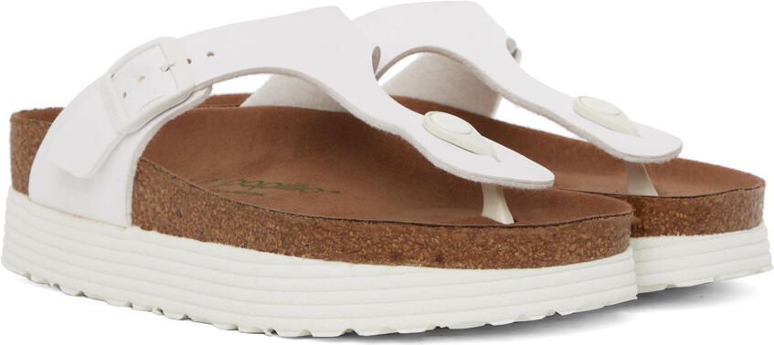 Birkenstock White Papillio Gizeh Platform Sandals - Picture 2