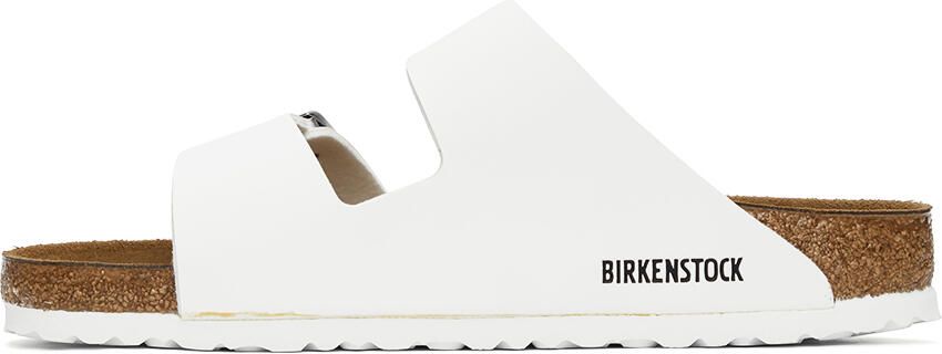 Birkenstock White Regular Birko-Flor Arizona Sandals - Picture 4