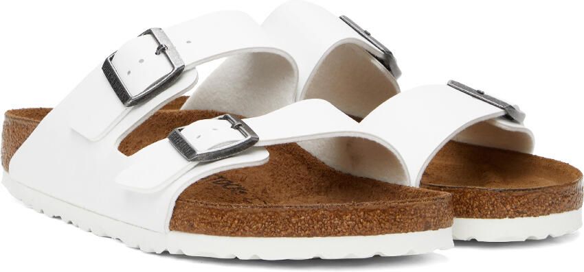 Birkenstock White Regular Soft Footbed Arizona Sandals - Picture 2