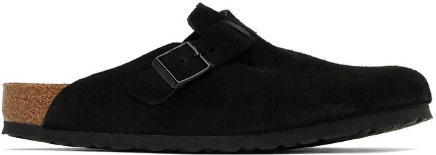 Birkenstock Black Boston Soft Footbed Loafers - Picture 6