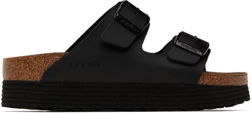Birkenstock Black Papillio Arizona Platform Sandals