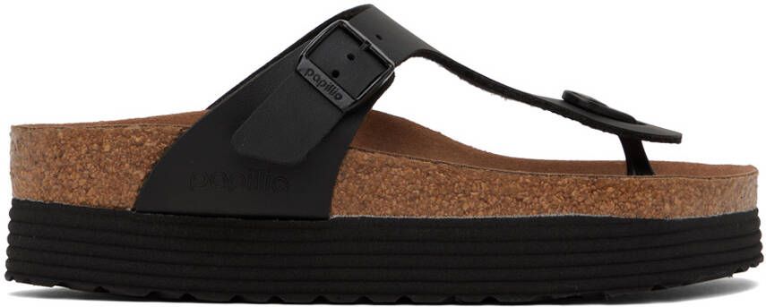 Birkenstock Black Papillio Gizeh Platform Sandals - Picture 5