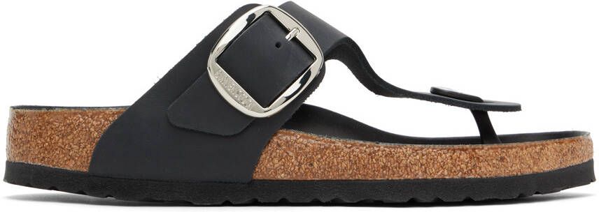 Birkenstock Black Regular Gizeh Big Buckle Sandals - Picture 5