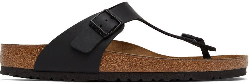 Birkenstock Black Regular Gizeh Sandals