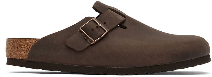 Birkenstock Brown Regular Boston Clogs - Picture 7