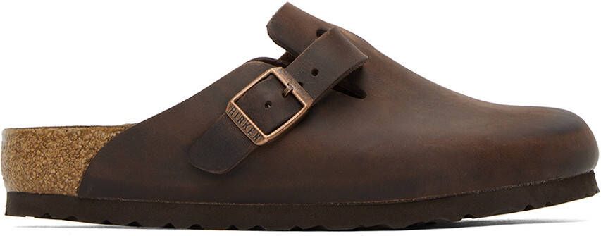 Birkenstock Brown Regular Boston Clogs - Picture 3