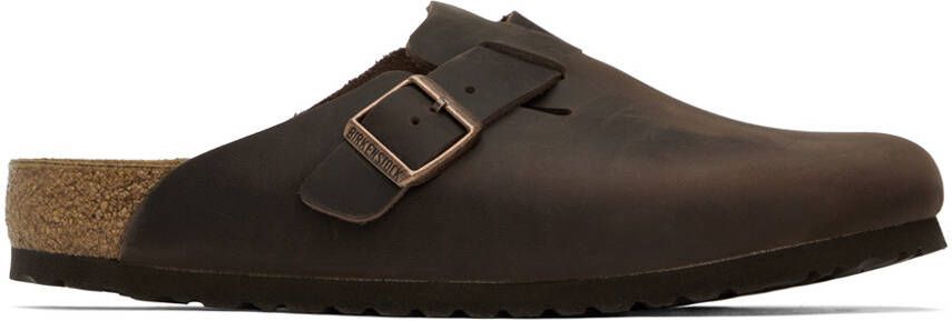 Birkenstock Brown Regular Boston Clogs - Picture 5