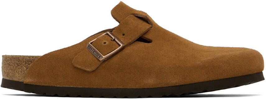 Birkenstock Tan Boston Soft Footbed Loafers - Picture 5