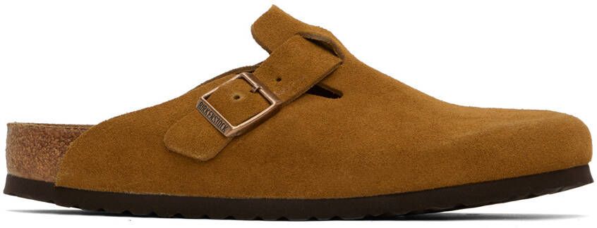 Birkenstock Tan Boston Soft Footbed Loafers - Picture 5