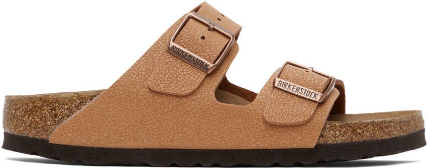 Birkenstock Tan Narrow Arizona Faux-Leather Sandals - Picture 5