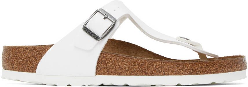 Birkenstock White Gizeh Sandals - Picture 5